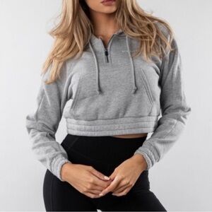 Alphalete Light Gray Half-Zip Hoodie